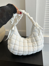 Thumbnail for Bubble Texture Ruched Strap Quilted Shoulder Bag