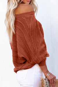 Thumbnail for Round Neck Long Sleeve Knit Top