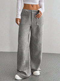 Thumbnail for Wide Leg Pants with Pockets