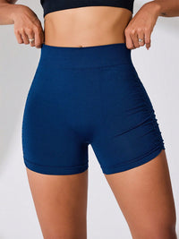 Thumbnail for Side Ruched High Rise Active Shorts