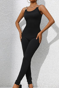 Thumbnail for Scoop Neck Wide Strap Skinny Jumpsuit