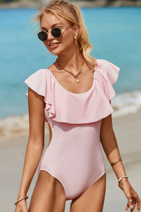 Thumbnail for Ruffled Scoop Neck One-Piece Swimwear