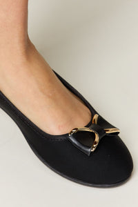 Thumbnail for Forever Link Metal Buckle Flat Loafers