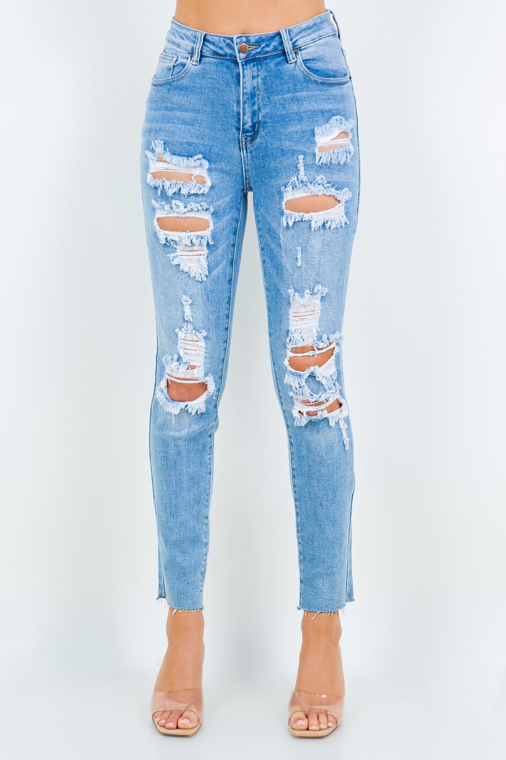 American Bazi High Waist Destroyed Jeans