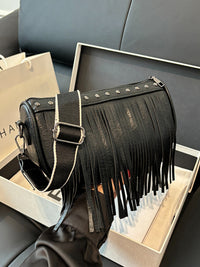 Thumbnail for PU Leather Fringe Studded Crossbody Bag