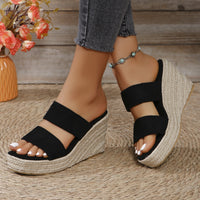 Thumbnail for Open Toe Wedge Sandals