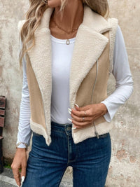 Thumbnail for Zip Up Sherpa Vest Coat