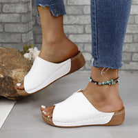 Thumbnail for PU Leather Open Toe Sandals