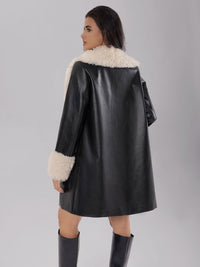 Thumbnail for Fuzzy Long Sleeve Longline Coat