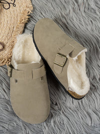 Thumbnail for Suede Round Toe Slippers