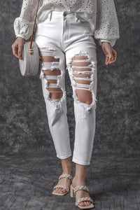 Thumbnail for Distressed Jeans with Pockets