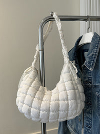 Thumbnail for Bubble Texture Ruched Strap Quilted Shoulder Bag