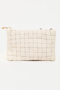 Thumbnail for Fame Faux Leather Basket Weave  Crossbody Bag