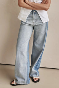 Thumbnail for Contrast Straight Leg Jeans with Pockets