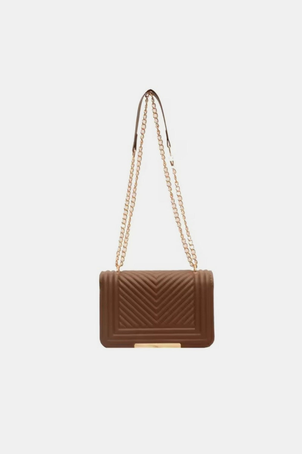 Zenana Vegan Leather Chevron Crossbody Bag