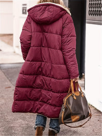 Thumbnail for Plus Size Zip Up Sherpa Hooded Coat