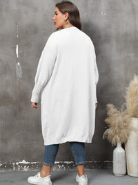 Thumbnail for Plus Size Long Sleeve Pocketed Cardigan