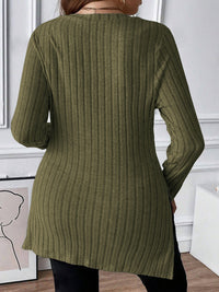 Thumbnail for Plus Size Square Neck Long Sleeve Top