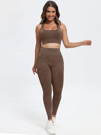 Thumbnail for Scoop Neck Wide Strap Top and Pants Active Set