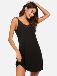 Thumbnail for Scoop Neck Spaghetti Strap Lounge Dress