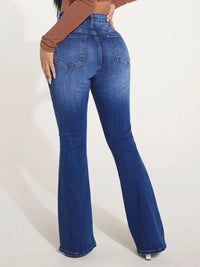 Thumbnail for Button Fly Bootcut Jeans with Pockets