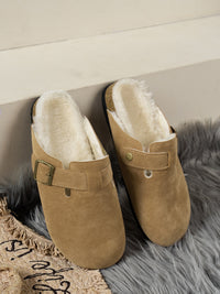 Thumbnail for Suede Round Toe Slippers