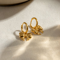 Thumbnail for 18K Gold-Plated Bow Earrings