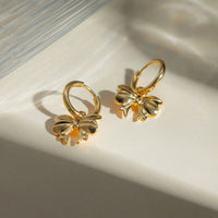 Thumbnail for 18K Gold-Plated Bow Earrings