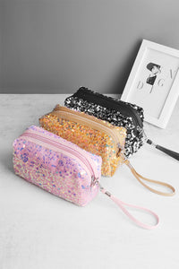 Thumbnail for Zenana Colorful Shine Cosmetic Sequin Design Bag