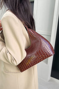 Thumbnail for PU Leather Stone Texture Shoulder Bag