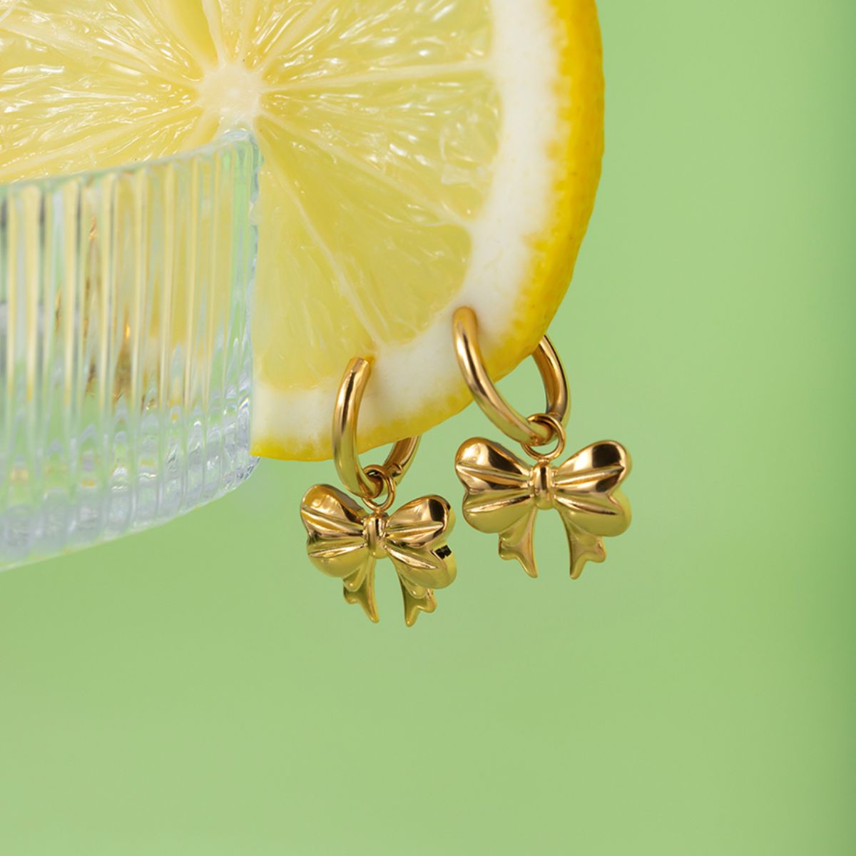 18K Gold-Plated Bow Earrings