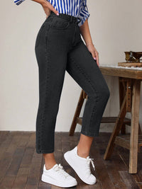 Thumbnail for High Waist Jeans with Pockets