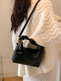 Thumbnail for PU Leather Woven Crossbody Bag