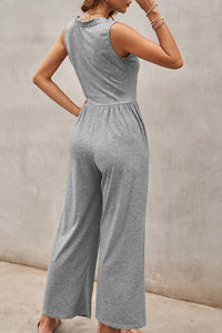 Thumbnail for Full Size Scoop Neck Wide Strap Jumpsuit