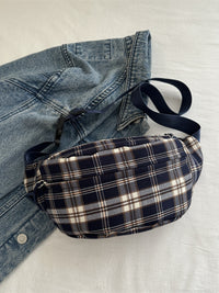 Thumbnail for Plaid Adjustable Strap Crossbody Bag