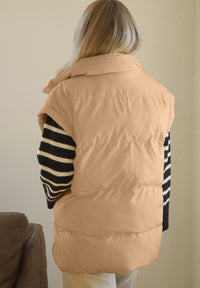 Thumbnail for Zip Up Vest Coat with Pockets