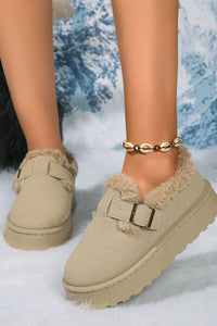 Thumbnail for Round Toe Platform Fuzzy Boots