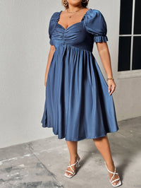 Thumbnail for Plus Size Ruched Sweetheart Neck Dress