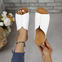 Thumbnail for PU Leather Open Toe Sandals