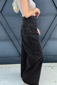 Thumbnail for High Rise Wide Leg Jeans with Pockets