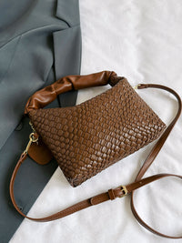 Thumbnail for PU Leather Woven Crossbody Bag