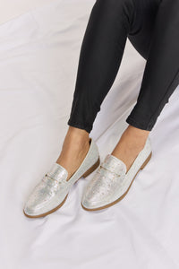 Thumbnail for Forever Link Rhinestone Point Toe Loafers