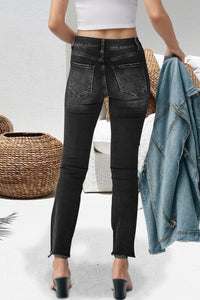 Thumbnail for Mid-Rise Waist Skinny Jeans with Pockets