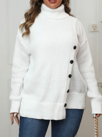 Thumbnail for Plus Size Turtleneck Long Sleeve Sweater