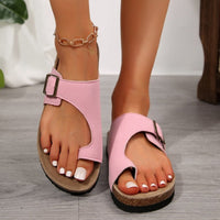 Thumbnail for Open Toe Buckle Sandals