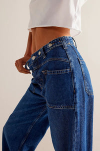 Thumbnail for Washed Wide Leg Jeans with Pockets