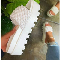 Thumbnail for PU Leather Open Toe Platform Sandals