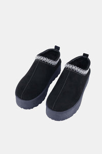 Thumbnail for Weeboo Platform Embroidered Trim Slip-On Boots