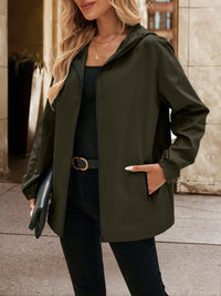 Thumbnail for Ivy Lane Pocketed Zip Up Hooded Jacket