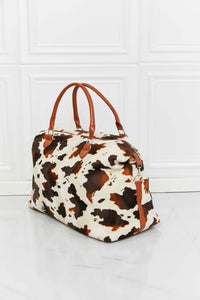 Thumbnail for Animal Print Plush Weekender Bag